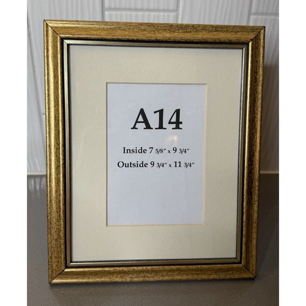Lot of 2 Ornate Gold Toned Wood Picture Frame 8x10  GUC